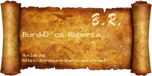 Burdács Roberta névjegykártya